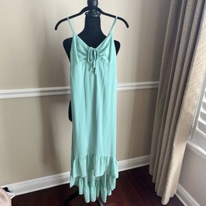 Women's WILD FABLE High Low Hem Cottagecore lined Dress XS mint green Fairy